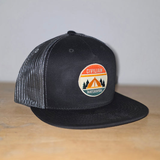 Civilian - Hat - Camp Logo (Black/Grey Mesh)