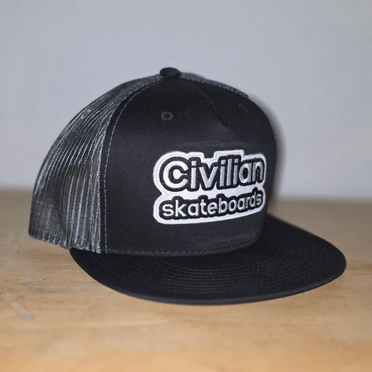 Civilian - Hat - Bubble Logo (Black/Grey Mesh)