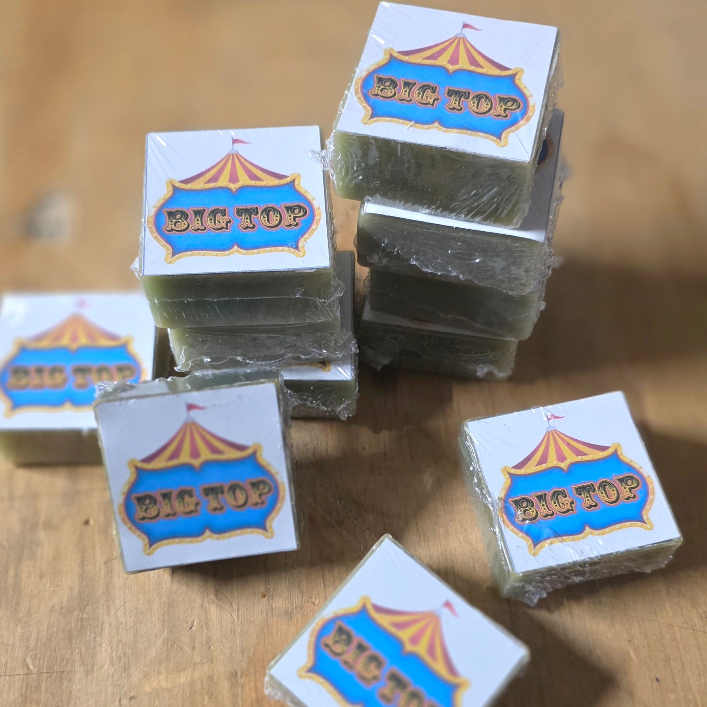 Big Top - Wax - Large Squares (OFF COLOR / GREEN)