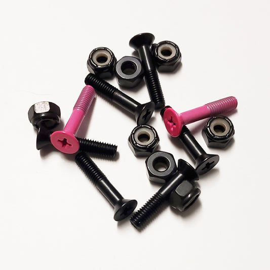 Big Top - Hardware - 1" Phillips (2-Pink/6-Black)