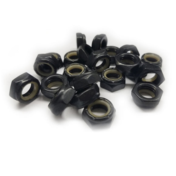 Bulk - Hardware - King Pin Nuts (Black) 50-Pk