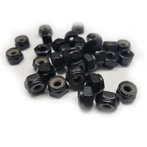 Bulk - Hardware - Mounting Nuts (Black) 100-Pk